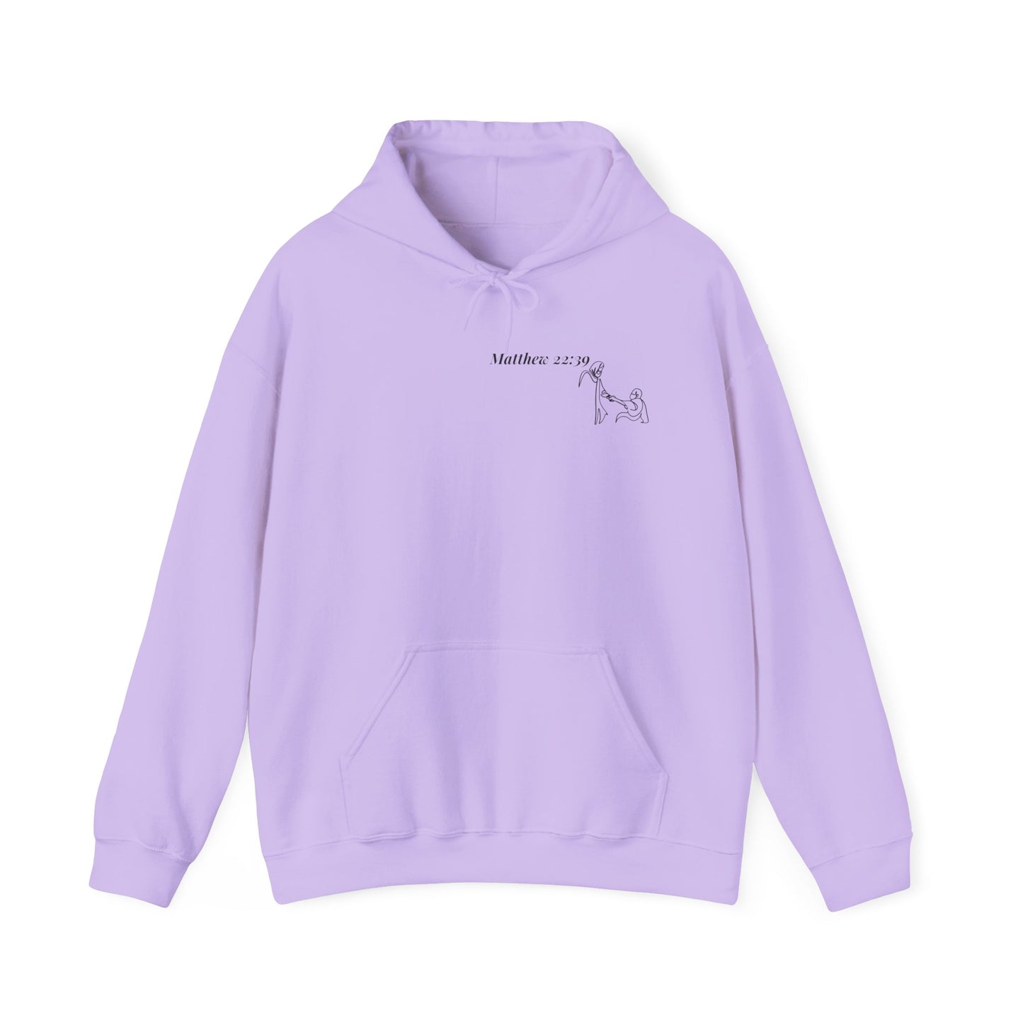 Inspirational Hooded Sweatshirt - Psalm 51 & Love Thy Neighbor