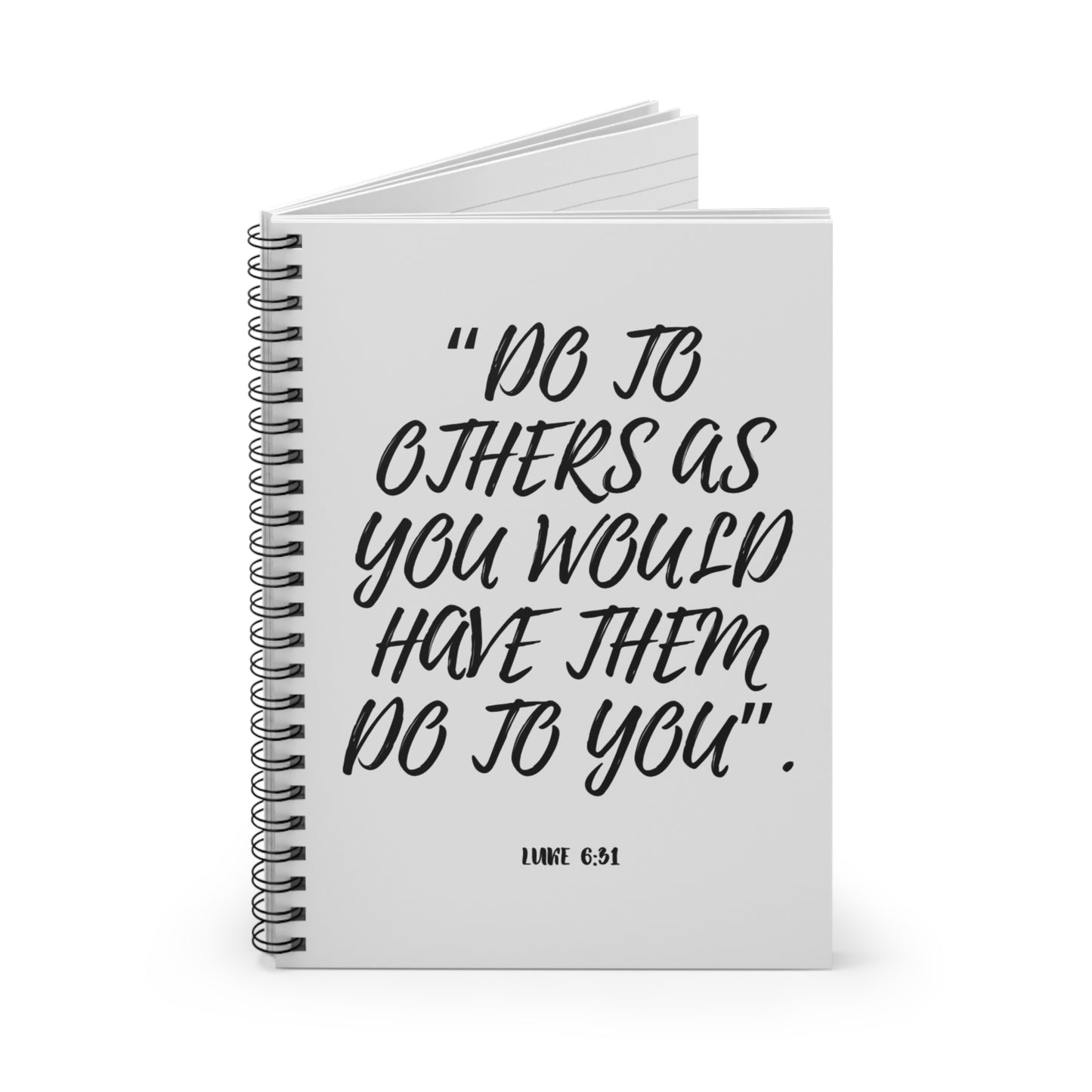 Luke 6:31 bible verse themed Spiraled Notebook
