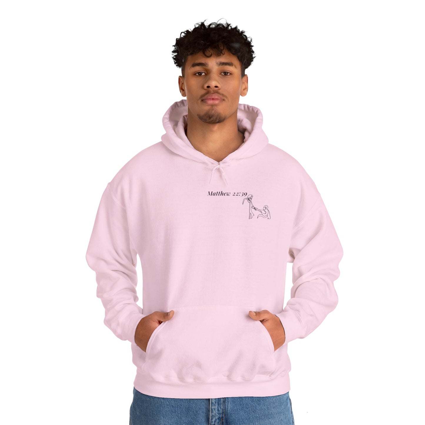 Inspirational Hooded Sweatshirt - Psalm 51 & Love Thy Neighbor
