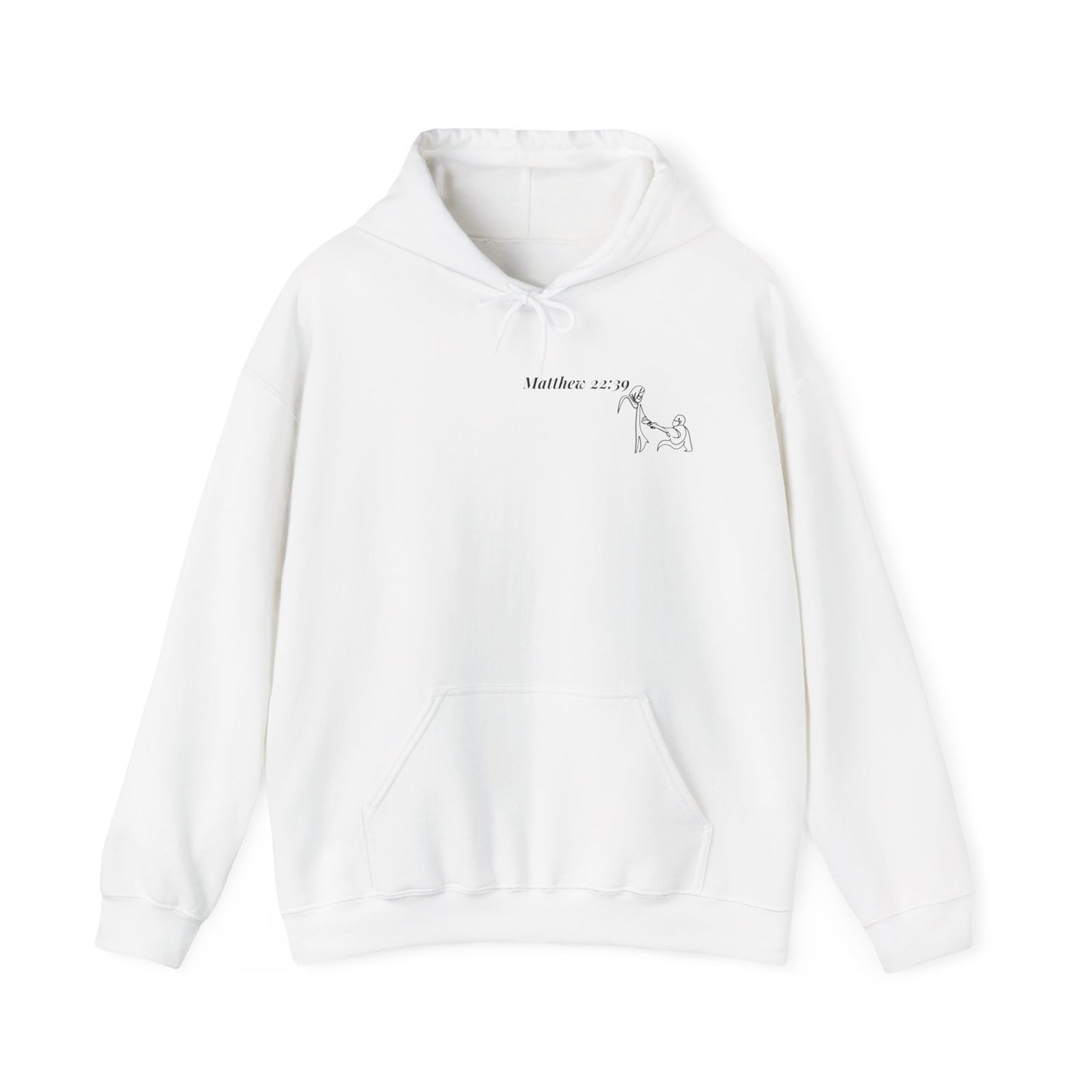 Inspirational Hooded Sweatshirt - Psalm 51 & Love Thy Neighbor
