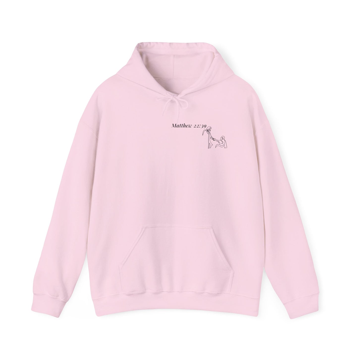 Inspirational Hooded Sweatshirt - Psalm 51 & Love Thy Neighbor