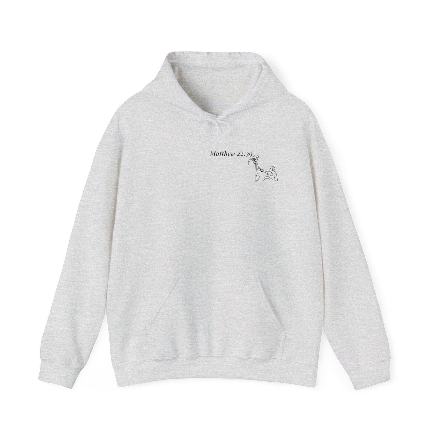 Inspirational Hooded Sweatshirt - Psalm 51 & Love Thy Neighbor
