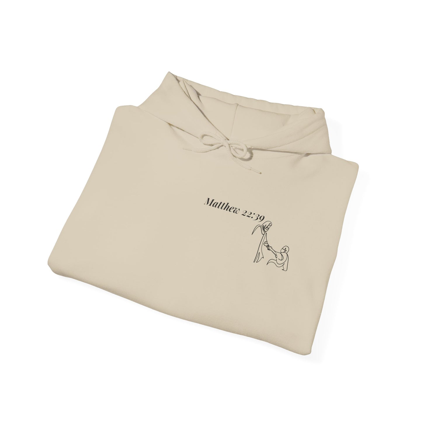 Inspirational Hooded Sweatshirt - Psalm 51 & Love Thy Neighbor