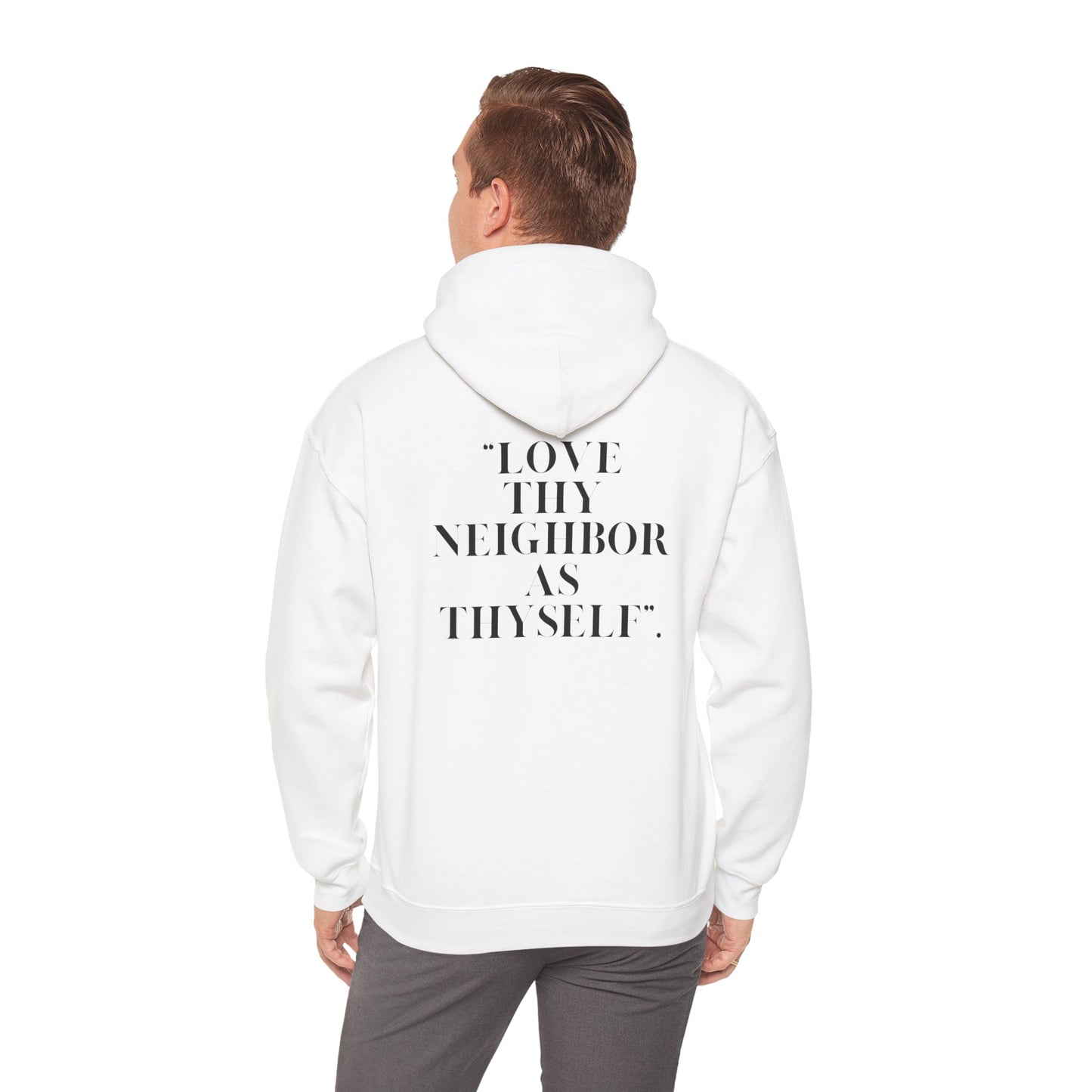 Inspirational Hooded Sweatshirt - Psalm 51 & Love Thy Neighbor