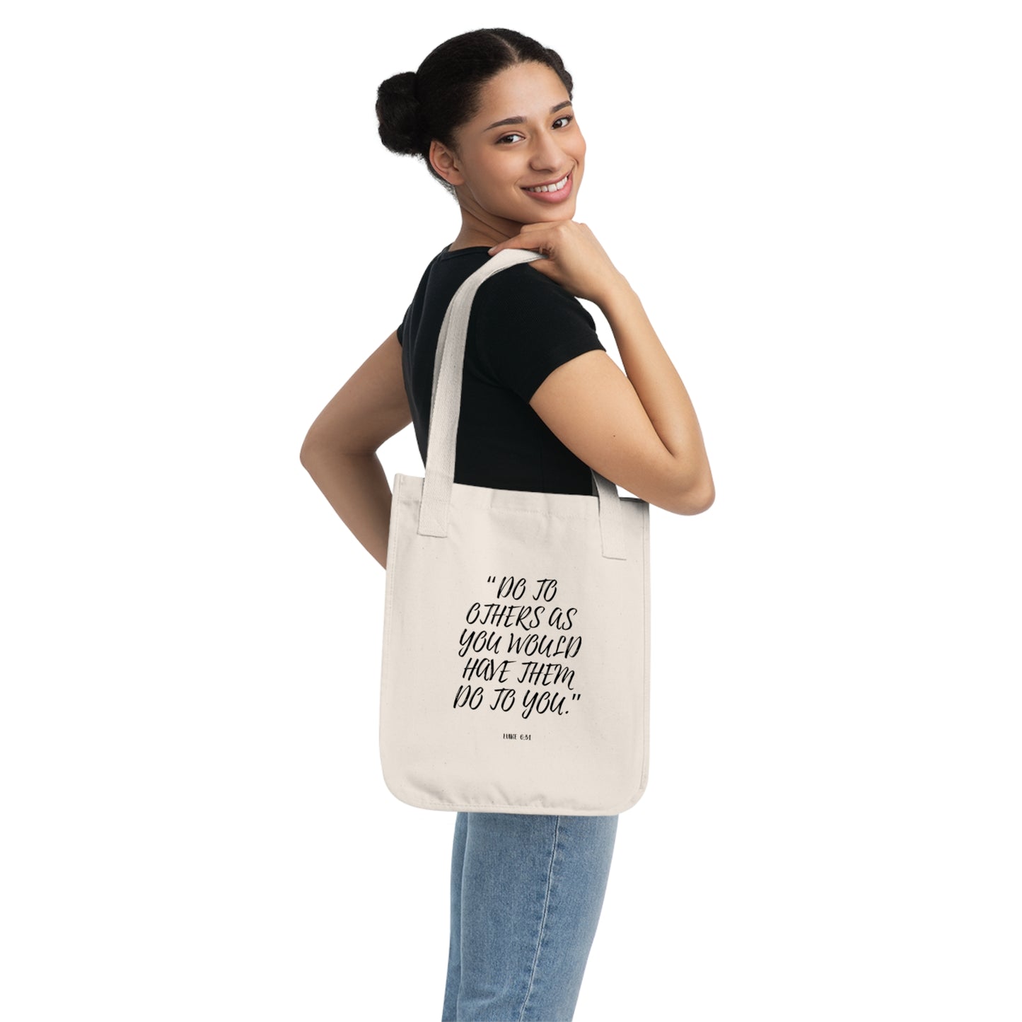 Luke 6:31 Bible Verse Organic Tote Bag