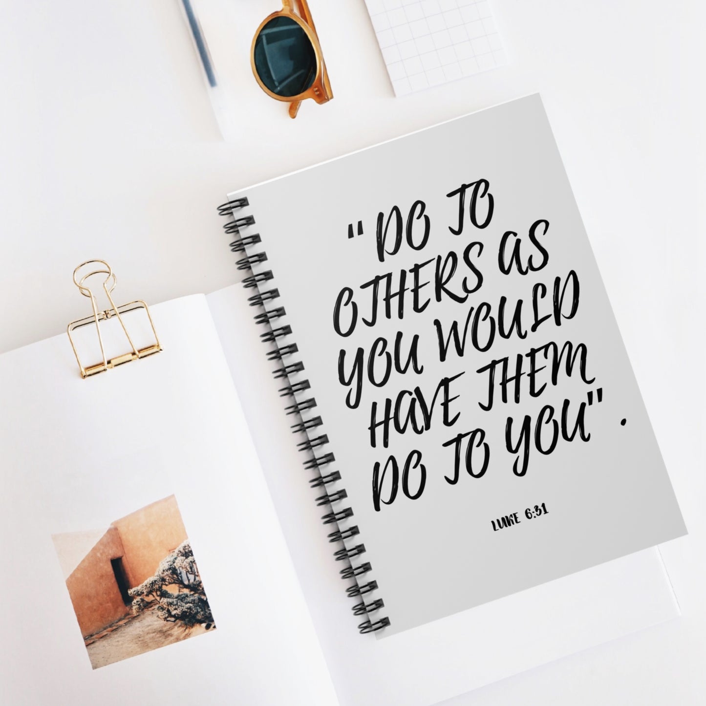 Luke 6:31 bible verse themed Spiraled Notebook