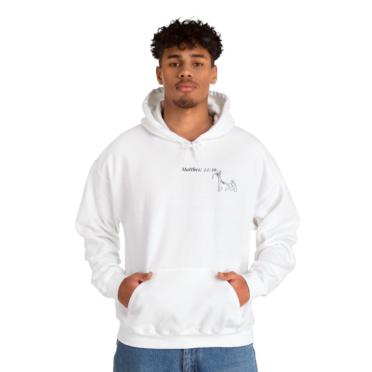 Inspirational Hooded Sweatshirt - Psalm 51 & Love Thy Neighbor