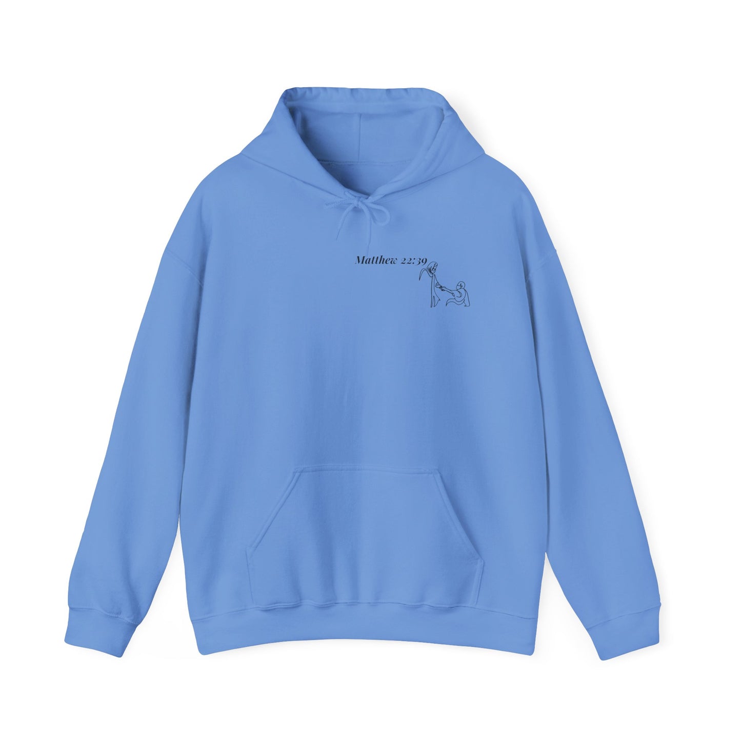 Inspirational Hooded Sweatshirt - Psalm 51 & Love Thy Neighbor