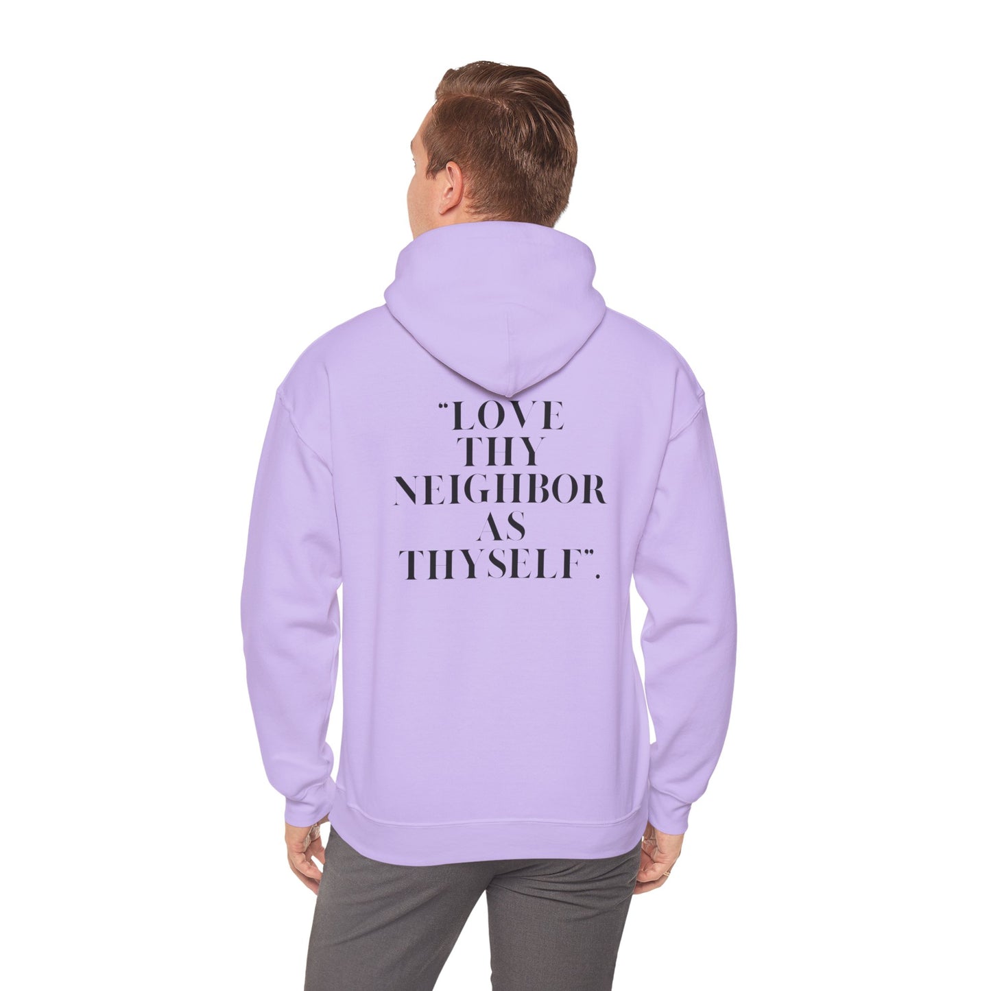 Inspirational Hooded Sweatshirt - Psalm 51 & Love Thy Neighbor