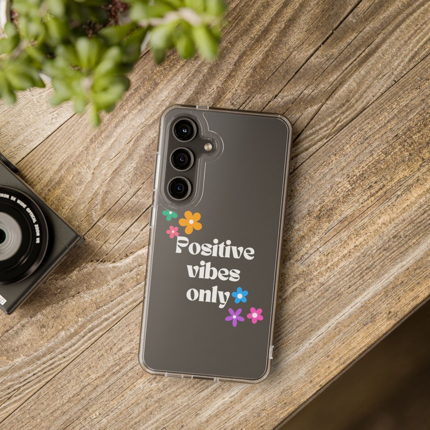 “Positive vibes only” Phone Case